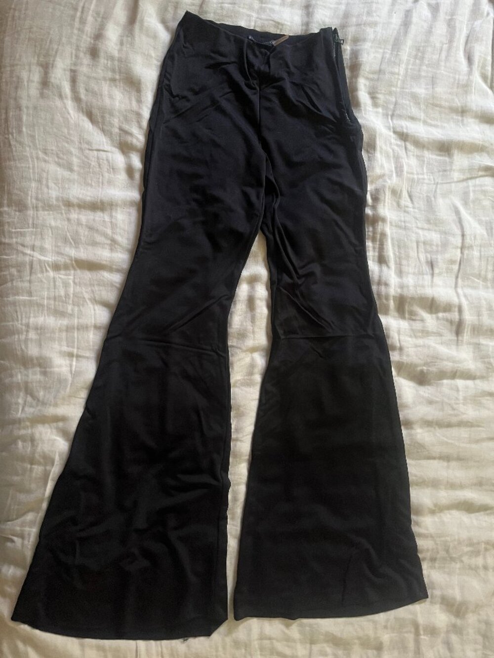 Alice + Olivia Stretchy Black Flare Pants